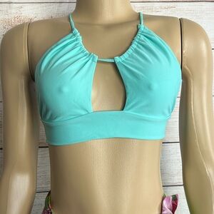 Lolli Swim Women Teal Bikini Top Size S